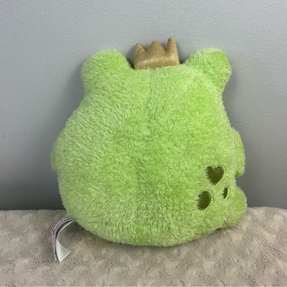 Cuddle Barn Frog Plush Stuffed Animal Toy Green Cream Gold Crown Tiara - Picture 2 of 5